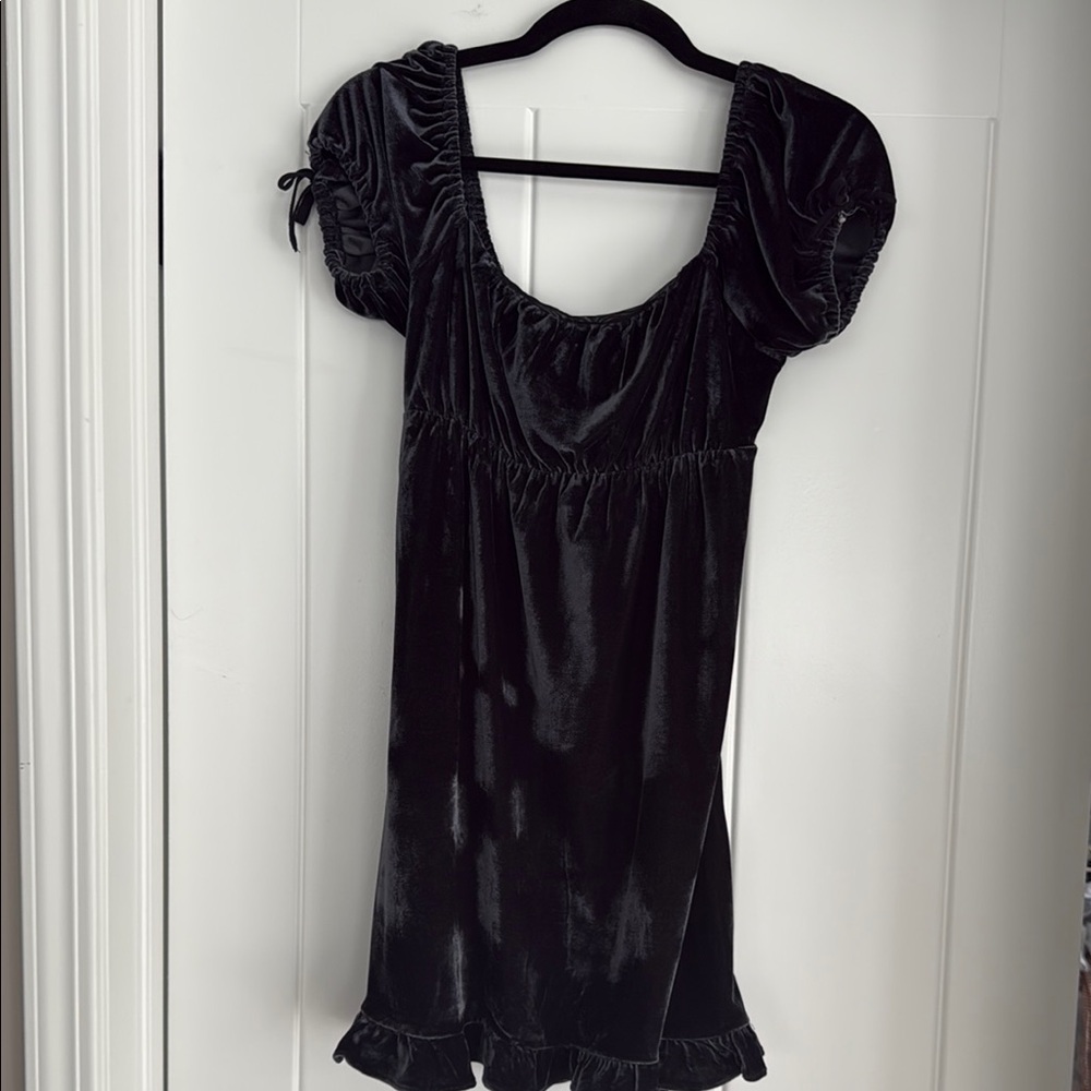 Urban Outfitters Black Velvet Dress